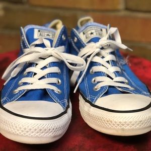 solid blue converse